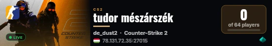 tudor mészárszék live status badge