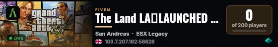The Land LA🡺LAUNCHED NOW 21-AUG🡸 live status badge