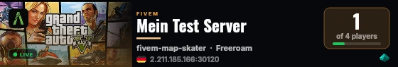 Mein Test Server live status badge