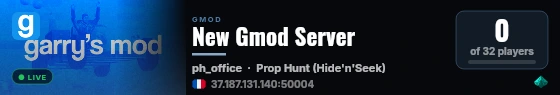 New Gmod Server live status badge