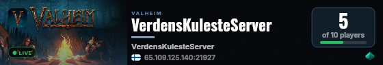 VerdensKulesteServer live status badge