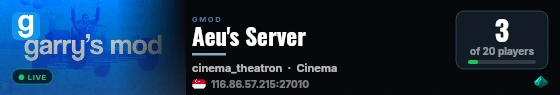 Aeu's Server live status badge