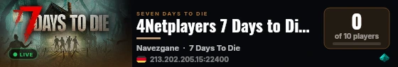 4Netplayers 7 Days to Die Server live status badge