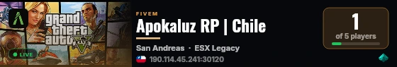 Apokaluz RP | Chile live status badge