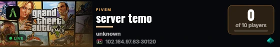 server temo live status badge