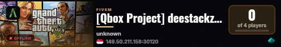[Qbox Project] deestackz server live status badge