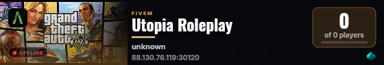 Utopia Roleplay live status badge