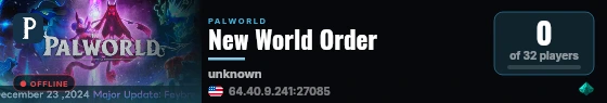 New World Order live status badge