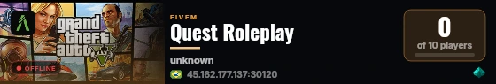 Quest Roleplay live status badge