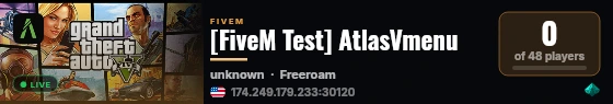 [FiveM Test] AtlasVmenu live status badge