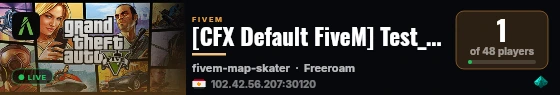 [CFX Default FiveM] Test_server live status badge
