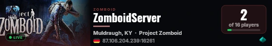 ZomboidServer live status badge