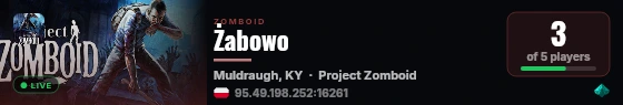 Żabowo live status badge