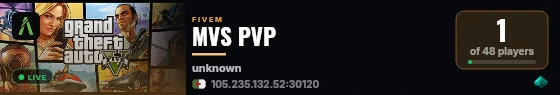 MVS PVP live status badge