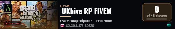  UKhive RP FIVEM live status badge