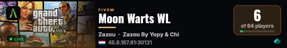 Moon Warts WL live status badge