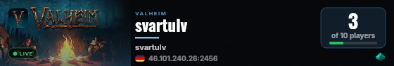 svartulv live status badge