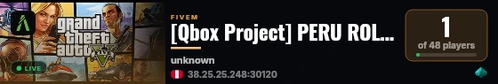 [Qbox Project] PERU ROLEPLAY TEST live status badge