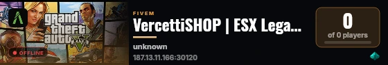VercettiSHOP | ESX Legacy Server live status badge