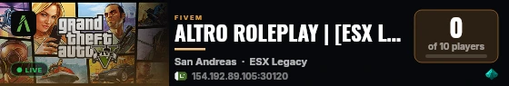 ALTRO ROLEPLAY | [ESX Legacy] live status badge