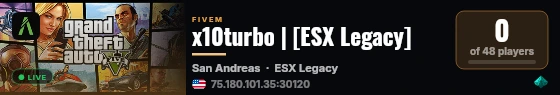 x10turbo | [ESX Legacy] live status badge