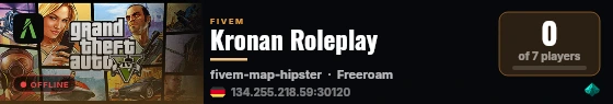 Kronan Roleplay live status badge