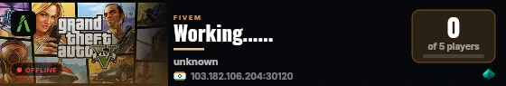 Working...... live status badge