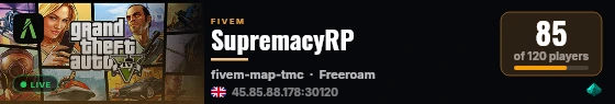 SupremacyRP live status badge