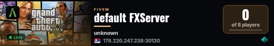 default FXServer live status badge