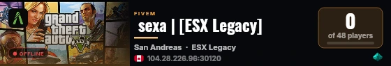  sexa | [ESX Legacy] live status badge