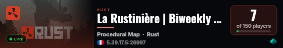 La Rustinière | Biweekly On Thursdays | Just Wiped 21/08 live status badge
