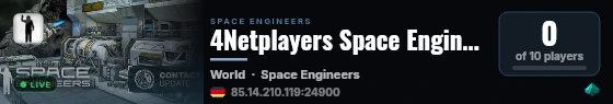 4Netplayers Space Engineers FJKM live status badge