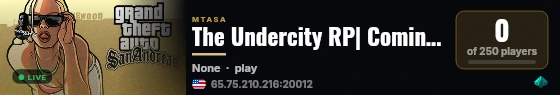 The Undercity RP| Coming Soon +18 live status badge