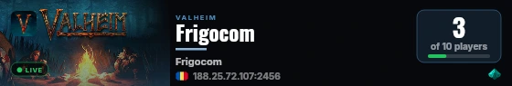 Frigocom live status badge