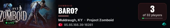 BARO? live status badge