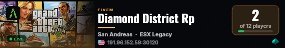 Diamond District Rp live status badge