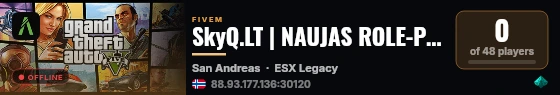 SkyQ.LT | NAUJAS ROLE-PLAY SERVERIS JUMS! live status badge
