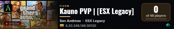 Kauno PVP | [ESX Legacy] live status badge