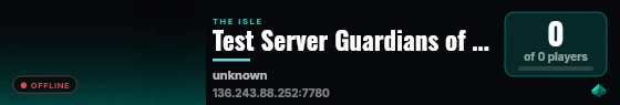 Test Server Guardians of the Forest live status badge