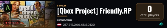 [Qbox Project] Friendly.RP live status badge