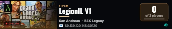 LegionIL V1 live status badge