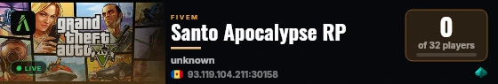 Santo Apocalypse RP live status badge