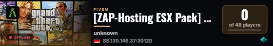 [ZAP-Hosting ESX Pack] Cl test live status badge