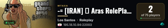 -= [IRAN] ✦ Aras RolePlay ✦  =- live status badge