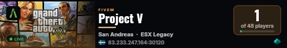 Project V live status badge