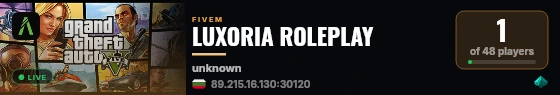 LUXORIA ROLEPLAY live status badge