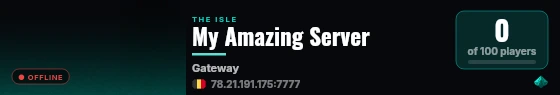 My Amazing Server live status badge