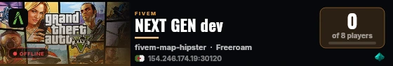 NEXT GEN dev live status badge