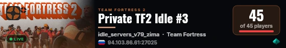 Private TF2 Idle #3 live status badge