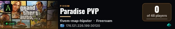 Paradise PVP live status badge